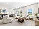 Bright living room with modern furniture, neutral tones, and large windows offering a serene view at 925 Marys Grove Rd, Cherryville, NC 28021