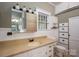 Well-lit bathroom with a vanity, sink, and multiple storage drawers at 1173 Cat Square Rd, Vale, NC 28168