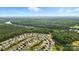 Stunning aerial view of a neighborhood surrounded by lush greenery and a winding river at 1281 Arges River Dr, Fort Mill, SC 29715