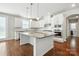 Bright kitchen featuring stainless steel appliances, granite countertops, and a central island for dining at 1281 Arges River Dr, Fort Mill, SC 29715