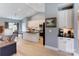 Modern kitchen featuring white cabinetry, stainless steel appliances, and a functional island at 307 Stoneyard Rd, Richfield, NC 28137