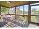 Inviting screened porch with seating, offering serene outdoor living space at 3206 Basilwood Cir, Monroe, NC 28110