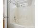 Modern bathroom showcasing a pristine white tiled shower and a luxurious bathtub at 3830 Brookchase Ln, Charlotte, NC 28205