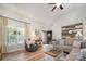 Bright living room with vaulted ceiling, hardwood floors, and stylish decor at 551 Sand Trap Dr, York, SC 29745