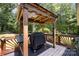 Outdoor grill and prep station on the patio overlooking the serene backyard at 551 Sand Trap Dr, York, SC 29745