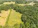 Lush green field bordered by dense woods, offering a sense of privacy and natural beauty at 6115 Campbell Rd, York, SC 29745