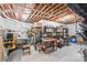 Unfinished basement with exposed ceiling, storage, and concrete floor at 6320 Tilley Way, Matthews, NC 28105