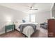 Bedroom featuring a queen bed with white bedding and a teal accent table at 6320 Tilley Way, Matthews, NC 28105