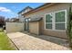 Backyard displaying a cozy patio, fencing for privacy, and convenient access to storage at 809 Ayrshire Ave, Fort Mill, SC 29708