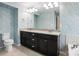 Bathroom with double sink vanity, granite countertops, and a toilet at 809 Ayrshire Ave, Fort Mill, SC 29708