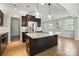 Lovely kitchen featuring granite countertops, stainless steel appliances, and an island with pendant lighting at 809 Ayrshire Ave, Fort Mill, SC 29708