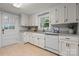 Well-lit kitchen with white cabinetry, neutral countertops, and stainless steel appliances at 151 Third Creek Rd, Statesville, NC 28677