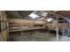Barn interior features workbench and storage space at 1521 N Piedmont Ave, Kings Mountain, NC 28086