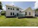 Spacious home backyard featuring a green deck and lawn at 1540 Coatsworth Ln, Rock Hill, SC 29732