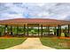 Community picnic shelter with picnic tables, offering a shady spot for gatherings and outdoor meals at 218 Blacksnake Rd, Stanley, NC 28164
