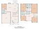 Detailed two-story floor plan with dimensions for the bedrooms, kitchen, and living areas at 4046 Armstrong Farm Dr, Belmont, NC 28012