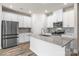 Modern kitchen with stainless steel appliances, granite countertops, and a large island at 4046 Armstrong Farm Dr, Belmont, NC 28012