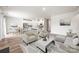 Spacious living room flows into the kitchen and dining area with hardwood flooring at 4046 Armstrong Farm Dr, Belmont, NC 28012