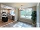 Charming breakfast nook with view of renovated kitchen featuring stainless steel appliances at 616 W Marion St, Shelby, NC 28150