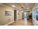Inviting living room features modern lighting and sliding barn doors at 616 W Marion St, Shelby, NC 28150