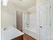 Bathroom featuring a sink, a tub, and white walls at 825 Rock Lake Gln, Fort Mill, SC 29715