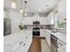 Beautiful kitchen with stainless steel appliances, white cabinets, and an island with pendant lights at 1008 Whipcord Dr, Waxhaw, NC 28173