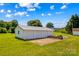 Aerial of 3-car garage with concrete area at 1043 Linneys Mill Rd, Union Grove, NC 28689