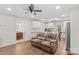 Spacious living area connects to a modern kitchen and bathroom with lots of bright, natural light at 1043 Linneys Mill Rd, Union Grove, NC 28689