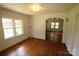 Dining room with wood floors and large windows at 1541 Kings Rd, Shelby, NC 28150