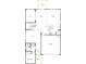 First-floor layout featuring a kitchen, Gathering room, den, fifth bedroom, three-car garage, and entry porch at 3001 Cunningham Farm Dr, Indian Trail, NC 28079