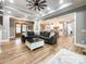 Spacious living room with an open layout showcasing the kitchen and entryway at 4023 Yesteryears Ln, Marshville, NC 28103