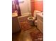 Cozy bathroom with linoleum flooring, double sink vanity and tub at 410 Arthur Ave, Gastonia, NC 28052