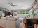 Large living room with cozy furniture, natural lighting, and unique wall decor at 4618 Emory Ln, Charlotte, NC 28211