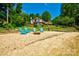 Charming home with a private beach, fire pit, and serene lake views surrounded by lush greenery at 5390 Hudson Rd, Clover, SC 29710