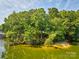 Picturesque lakefront property with a private beach and dock amidst lush green surroundings at 5390 Hudson Rd, Clover, SC 29710