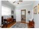 Office space features wood floors, a ceiling fan, and a window at 804 Creek Bluff Rd, Rock Hill, SC 29732