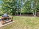 A spacious backyard with mature trees and green grass at 1115 Berry Ridge Rd, Charlotte, NC 28270