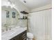 Well-lit bathroom with updated vanity, a round mirror, and modern finishes at 1115 Berry Ridge Rd, Charlotte, NC 28270