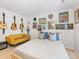 Stylish bedroom featuring guitars on the wall and comfortable furniture at 1115 Berry Ridge Rd, Charlotte, NC 28270