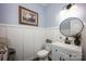 Charming powder room with modern fixtures and elegant decor at 116 Kingsway Dr, Mooresville, NC 28115