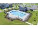 Inviting community pool featuring a spacious deck with plenty of seating at 135 Orson Oaks Ln, Pineville, NC 28134