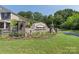 Welcoming stone entrance sign for Preston Park community, beautifully landscaped at 135 Orson Oaks Ln, Pineville, NC 28134