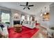 Inviting living room with a fireplace, hardwood floors, and an open floor plan perfect for modern living at 1930 Caprington Dr, Fort Mill, SC 29707