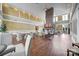 Open lobby featuring an impressive stone fireplace, hardwood floors, and comfortable seating at 2203 Whitford Ln, Charlotte, NC 28210