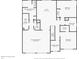 Second floor plan displaying bedroom and bathroom layout with dimensions at 2630 Filson Ct, Charlotte, NC 28214