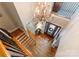 Dramatic foyer with chandelier, hardwood floors, elegant staircase, and front door at 2818 Levinfield Ct, Lincolnton, NC 28092