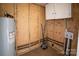 Unfinished basement with water heater and utility hookups at 326 Gorrell St, Shelby, NC 28152