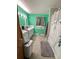 Bright bathroom with double sinks at 408 E Blume St, Landis, NC 28088