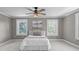 Bedroom with neutral paint, carpet, a ceiling fan, and decor at 550 Woodleaf Barber Rd, Cleveland, NC 27013
