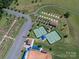Aerial of community recreational area, featuring tennis courts, baseball field, and putting area at 7057 Shenandoah Dr, Fort Mill, SC 29707